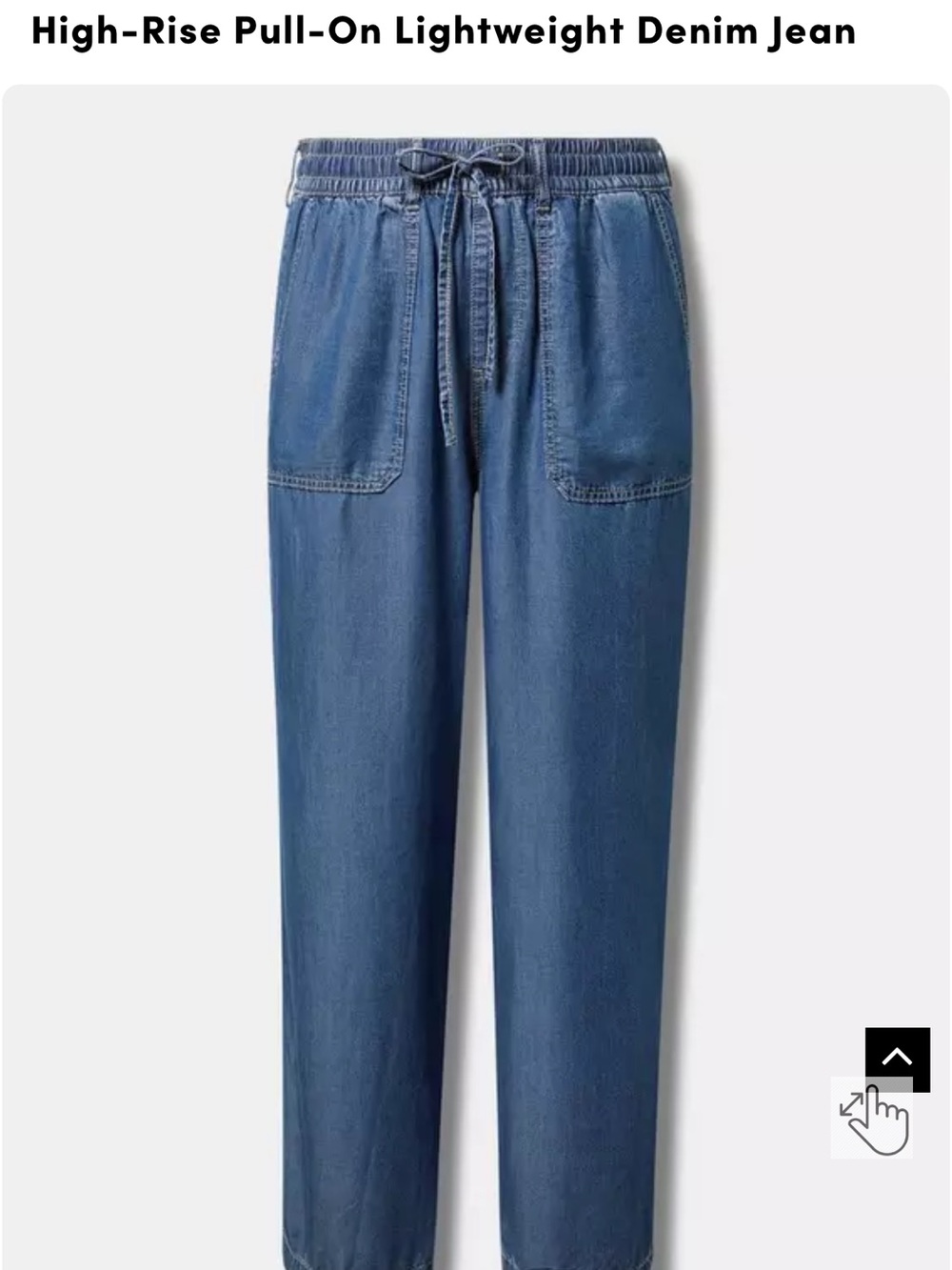 torrid Relaxed High-Rise Pull-On Denim Jeans - Blue
